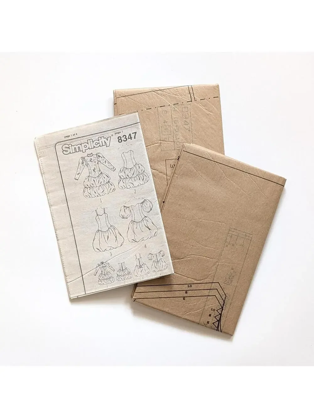 1987 Vintage Simplicity 8347 Sewing Pattern for Dresses